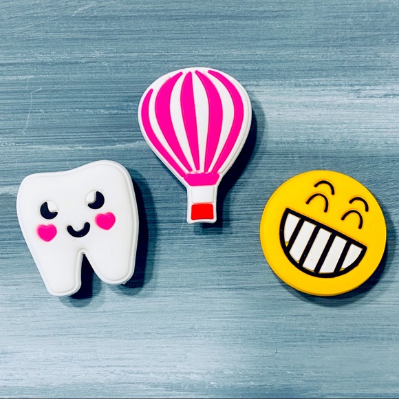 CROCS Accessories Jibbitz Tooth Hot Air Balloon Emoji Face Poshmark